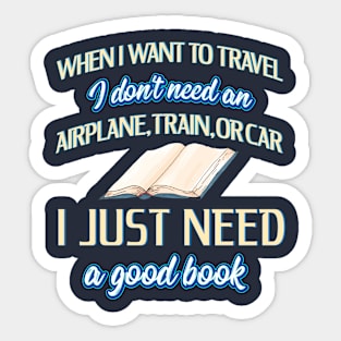 Travel With A Good Book Sticker